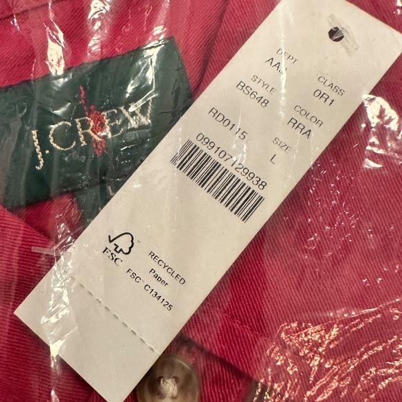 J.Crew Oxford Buttondown – L (Berry) - Picture 2 of 2
